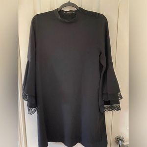 Zara - Black Shift Dress, Size Large